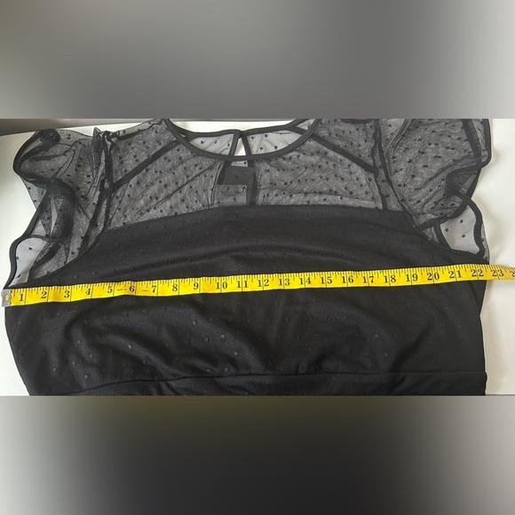 NWT TORRID BLACK ILLUSION MESH OVERLAY SKATER DRESS BEAUTIFUL SILHOUETTE! - Picture 5 of 13